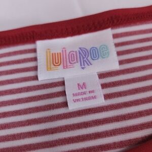 NWOT LuLaRoe Red & White Stripe Blouse Size Medium